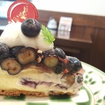 1010番地 - 【2017.07】大台町・山門農園のブルーベリーチーズケーキ(500円+税)