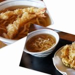 ウエストうどん - “かき揚げうどん”(390円)。