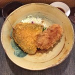よねさん - アジフライ + 大山鶏クリーミーコロッケ