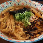 自家製麺 カミカゼ - 2017.7.21  醤油焦がしネギラーメン☆  メンマ増し☆