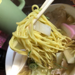 若竹食堂 - 五目中華、麺アップ