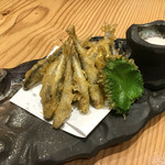 海鮮炭焼 夢源 - 稚鮎の天ぷら