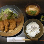 Katsuhiko - 腹八分目メニューのひれかつ定食　1000円