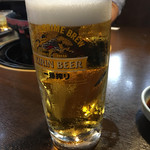 七輪 - まずはビールでしょう❣️プハッ‼︎