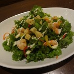 Yoidukitei - 自家農園のわさび菜と小海老のサラダ