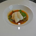 アキヒサ ハンダ - 根室産天然松川カレイ　スープ・ド・ポワソン