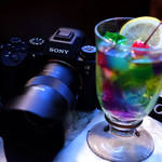 喫茶 ソワレ - 撮影カメラとゼリーポンチの記念撮影。