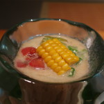 日本料理 幸庵 - 夏野菜うどん 胡麻だれ仕立てアップ