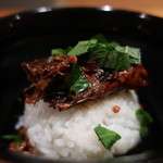 日本料理 幸庵 - 鮎の山椒煮御飯アップ