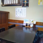 ささの屋 - テーブル席(2017年7月20日撮影)