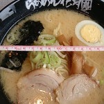 Raamen Kagetsu Arashi Hitachi Nakata Kabaten - 嵐げんこつ味噌ラーメン680円（麺固め）丼の直径20cm