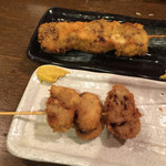 立瓶 - 串カツ：マッシュルーム＆マグロ