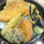 Matsuriya - かつ１枚、オクラ、ナス、椎茸、トマト、カボチャ