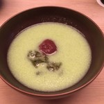 緒方 - 枝豆 じゅんさい 梅干しの椀