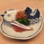 緒方 - 手前がへしこ おくが切り干し大根