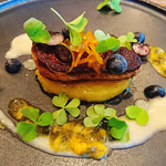 organ - フォアグラ、黄色ビーツ、パイナップル、イドロメルソース