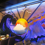 絆 - 駿河湾の波と夕陽