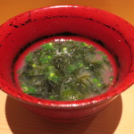 鮨 さいとう - 青さ汁