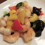 楽山 - 芝海老と小柱の柚子胡椒炒め