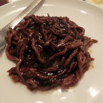 楽山 - 牛肉・葱・胡瓜の味噌炒め