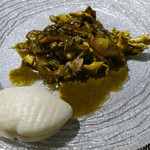 レンゲ - 三河産 黒アワビと白舞茸の炒め物
