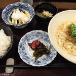 旬味きのした - ザーサイとそぼろのうどんのランチ