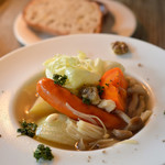 cafe nei - 鶏肉とお野菜のポトフ+パン♪