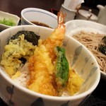 みやび - 【2017年7月21日】「ミニ天丼とざるそばセット」950円 (^^)