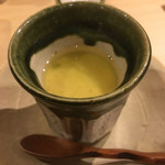 旬美にしかわ - 茶碗蒸しの上に海老の出汁がかけてあります。