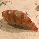 旬美にしかわ - 車海老をサッと湯通したお寿司
