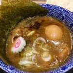 三竹寿 - 味玉濃厚豚骨魚介つけ麺+海苔