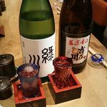 Hontouzushikaiba - 日本酒 (新潟 緑川 1合700円、新潟 吉乃川 1合600円) 2017年7月