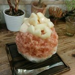cocoo cafe - 夢宝物の生桃(^q^)