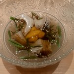 鮨 一幸 - エゾアワビ×ムラサキウニ×もずく×ジュンサイ