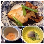 鮨・日本料理 暦 - ◆アラ炊きもよくお味が浸みていて美味しい。 ◆「烏賊明太」「鮎の酢の物」