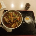 Maita Hanten - 豚バラ肉そば（880円）杏仁豆腐付きです！