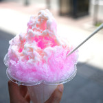 （有）柳川氷室 - ピーチ　ミルクトッピング