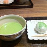 一保堂茶舗 喫茶室 嘉木 - 抹茶　明昔（さやかのむかし）と京和菓子