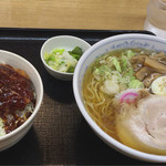 たわら屋 - 正油ラーメン&ミニソースカツ丼 730円