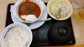 松屋 - 松屋　うまトマハンバーグ定食