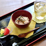 Nanuka Machi Sabou Yui - 「豆腐もち」650円(税抜）会津若松市湊町の郷土料理。冠婚葬祭のおもてなし料理です。