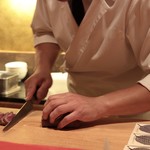 にくの匠 三芳 - カットの様子