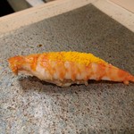 鮨みやもと - 握り　才巻海老　黄身酢