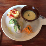 創作レストラン 日和 - 前菜とスープ