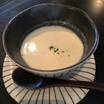 山本小屋 ふる里館 - 朝食　ジャガイモのスープ
