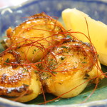 Plump shrimp and Seafood grilled in butter and soy sauce