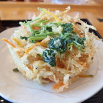 うどん茶屋 海津屋 - エビ抜きのかき揚げ（感謝）