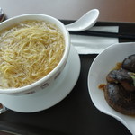 Chee Kei - Shrimp Wonton & Dumpling Noodles + Braised Mushroom in Oyster Sauce