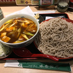 味奈登庵 - ベツモリビンボー！  
      肉南蛮そば、大盛り、別盛り！  