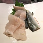 第三春美鮨 - アイナメ　2kg　釣　浜〆　青森県大間 真子鰈　2.1kg　釣　浜〆　宮城県亘理荒浜 新子　２枚付　小型定置網漁　静岡県浜名湖 山葵　マヅマ種　二年半生　静岡県御殿場市　田代耕一